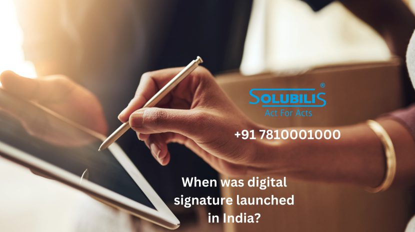 When was digital signature launched in India